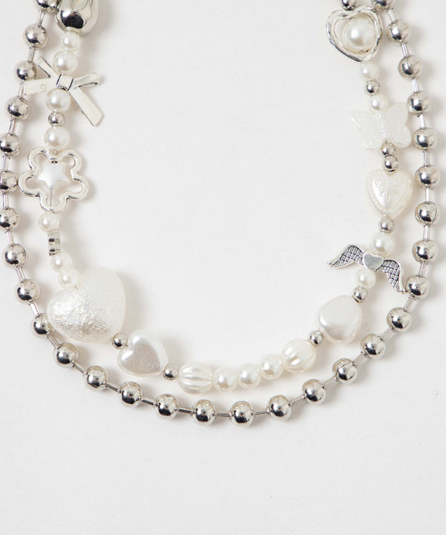 2wayチェーンビーズストラップ