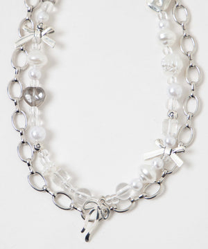 2wayチェーンビーズストラップ