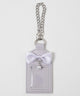 パールリボンIDフォトケースキーホルダー/Lパープル
