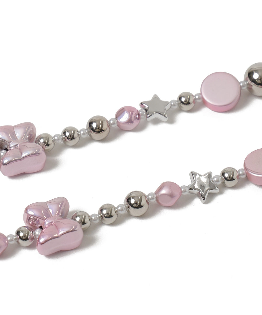 メタルビーズモチーフストラップ