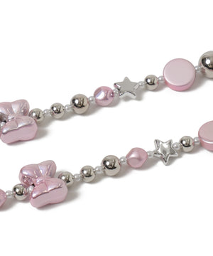 メタルビーズモチーフストラップ