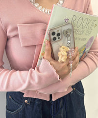 ミニベアビーズストラップキーホルダー