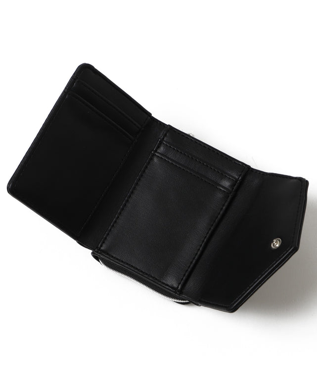 メタルリボンレターフラップウォレット