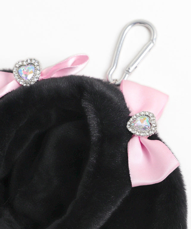 【柄2】ウサギ（ブラック×ピンク）