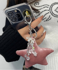 ベロアスターキーホルダー