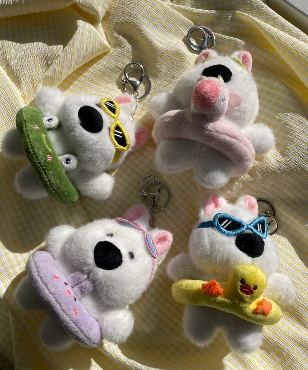 バカンスわんこぬいぐるみキーホルダー