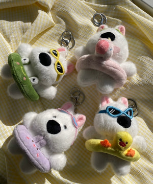 バカンスわんこぬいぐるみキーホルダー