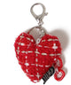 ツイードビッグハートキーホルダー