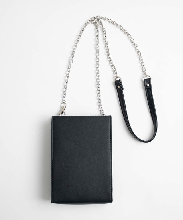 メタルパーツPUスマホショルダーポーチ