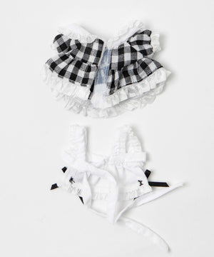 ギンガムチェックぬいメイドセット10cm