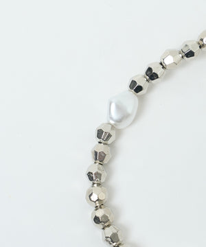 ハートビジューストラップキーホルダー