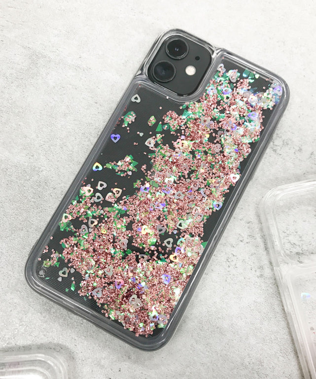 キラキラiphoneケース（ピンク）【一部店舗限定】/柄1（iPhone11）