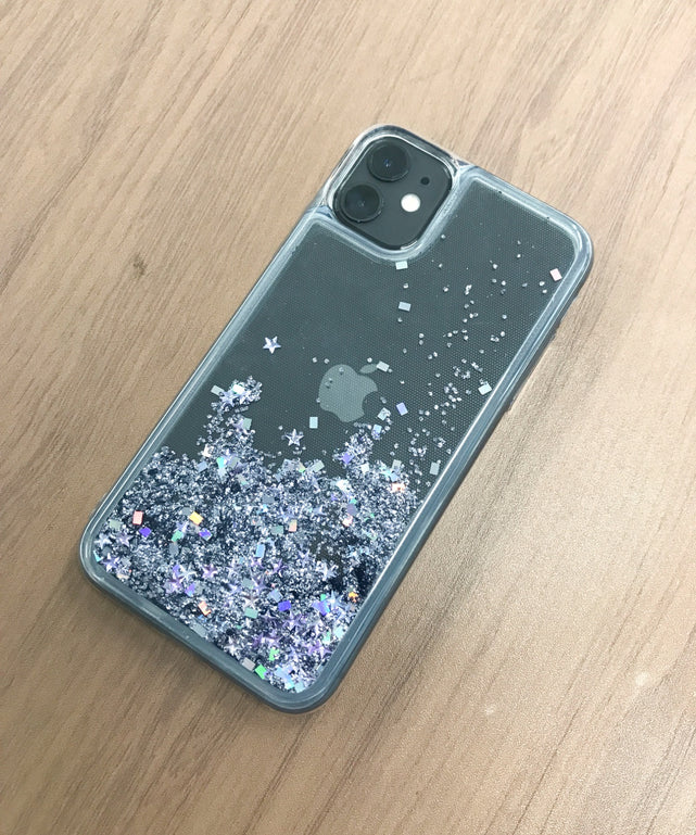 キラキラiphoneケース（ブラック）【一部店舗限定】/柄1（iPhone11）