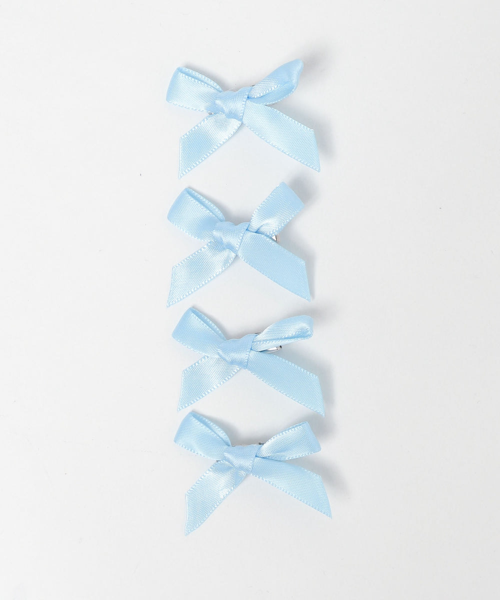 カラフルプチリボンヘアクリップ4P