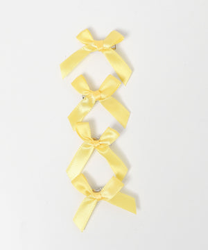 カラフルプチリボンヘアクリップ4P