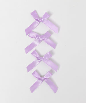 カラフルプチリボンヘアクリップ4P