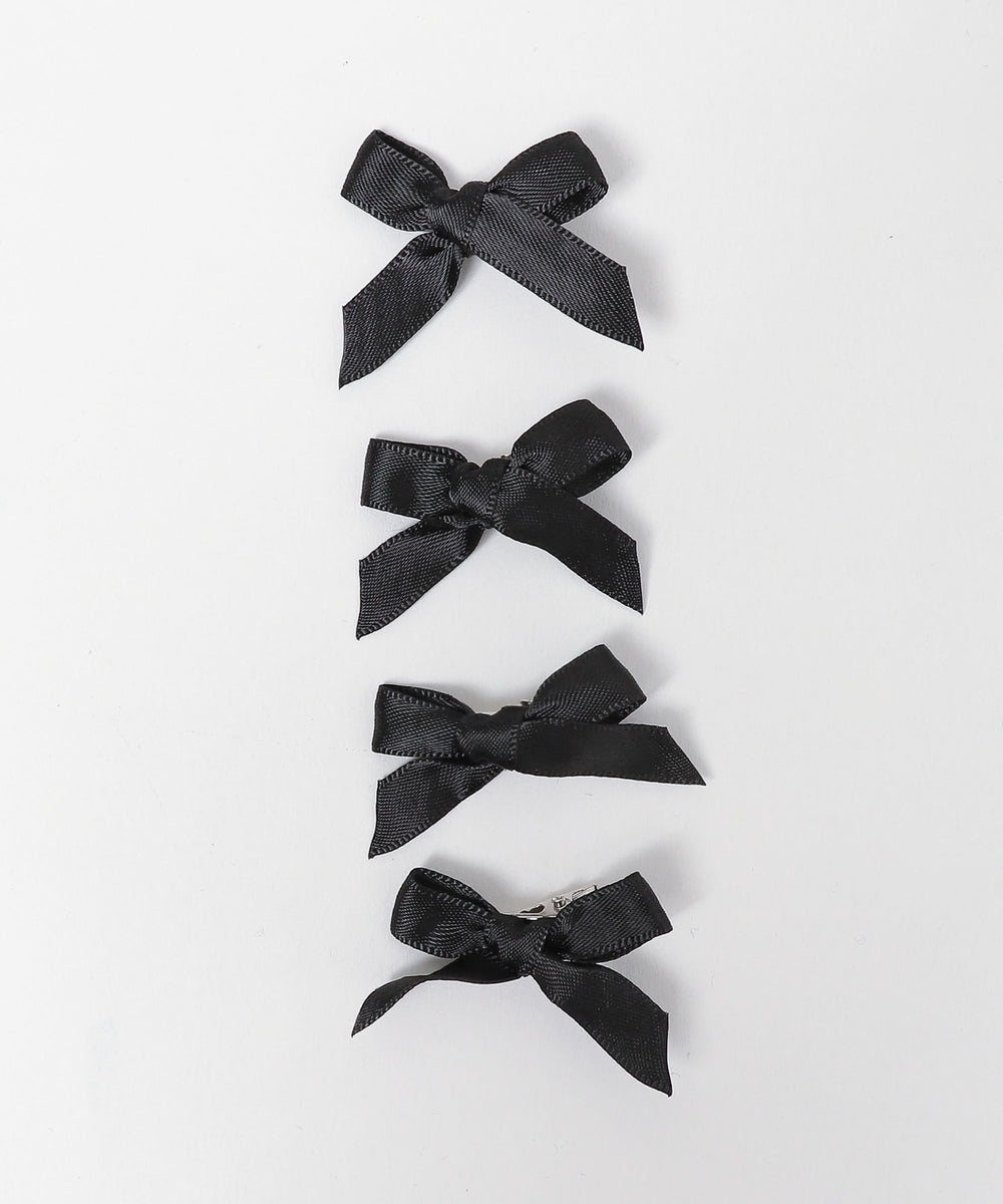 カラフルプチリボンヘアクリップ4P