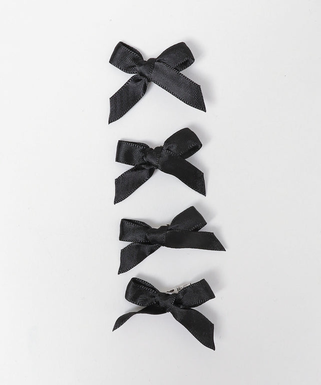 カラフルプチリボンヘアクリップ4P/カラフルプチリボンヘアクリップ4P