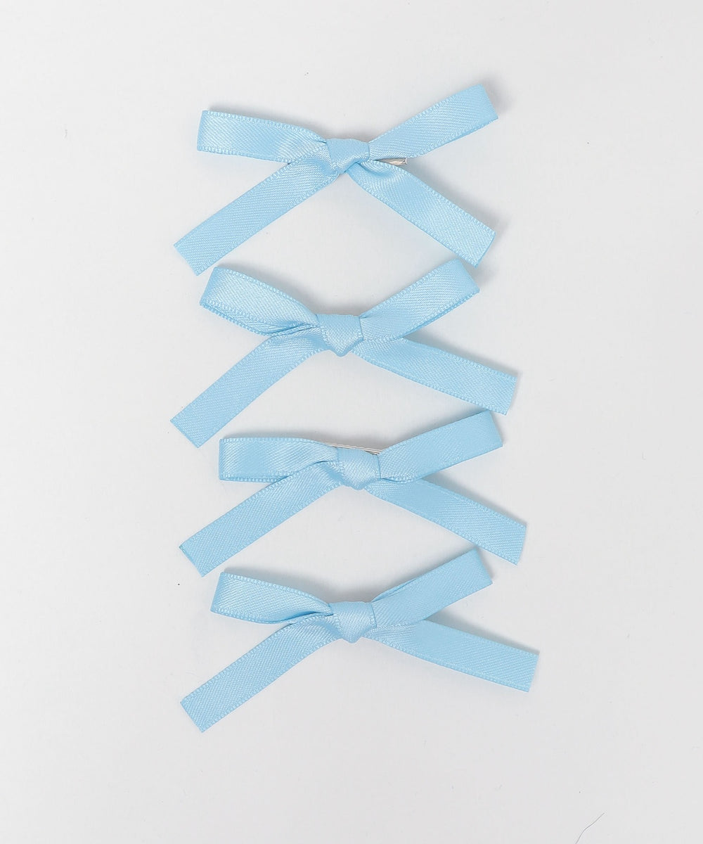 カラフルリボンヘアクリップ4P