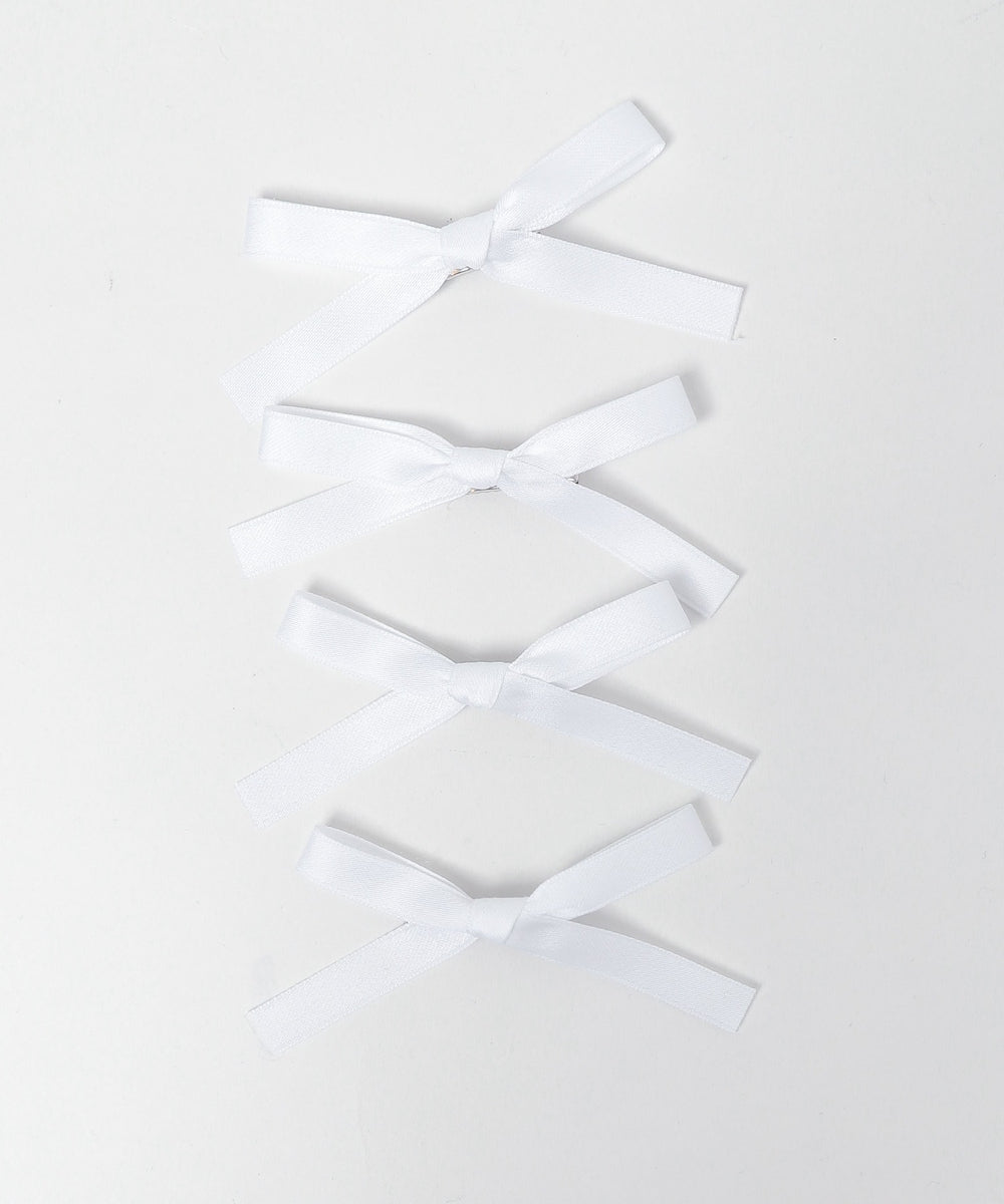 カラフルリボンヘアクリップ4P