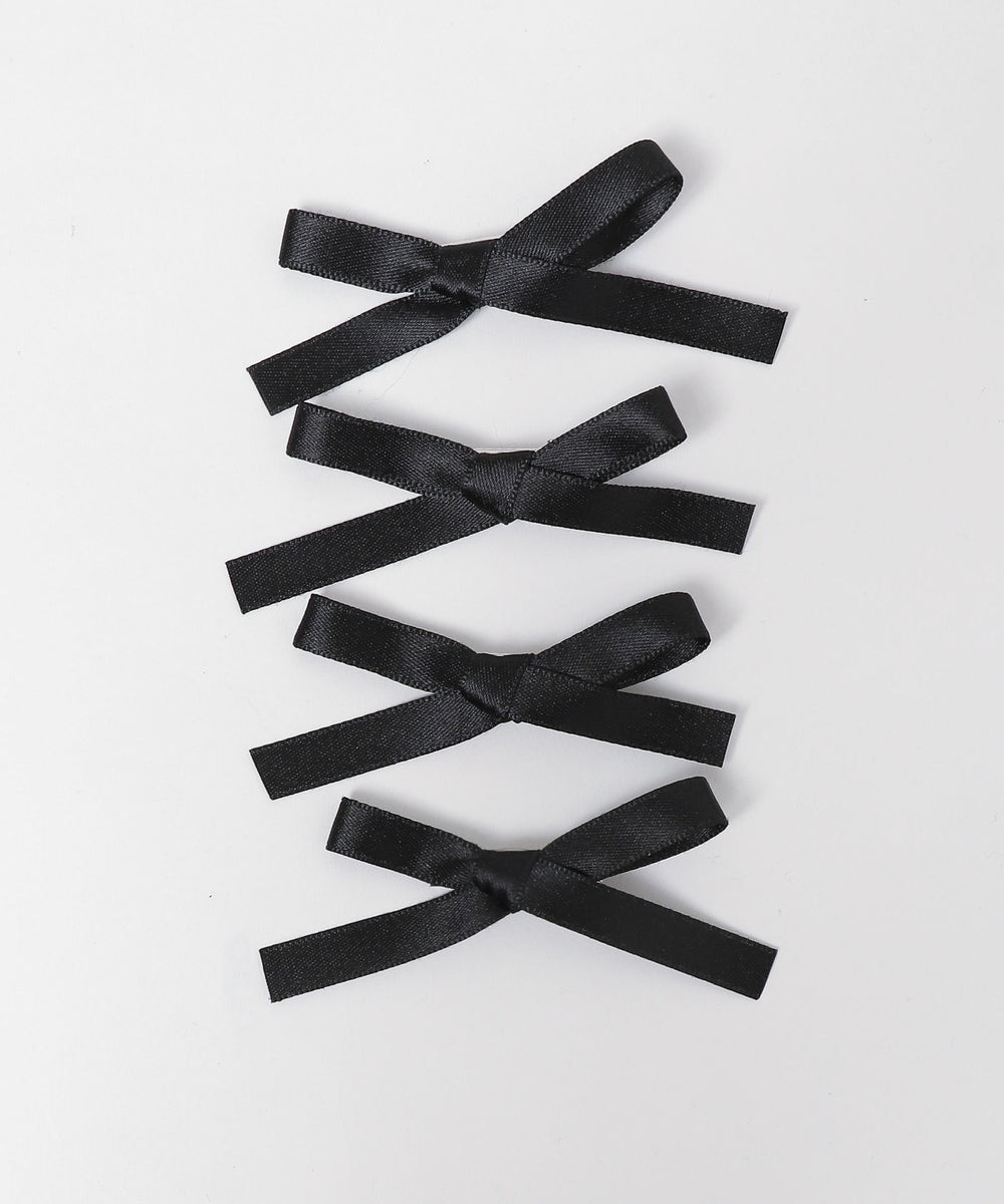 カラフルリボンヘアクリップ4P