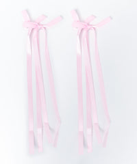 ダブルロングリボンヘアクリップ2P