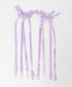 ダブルロングリボンヘアクリップ2P/Lパープル