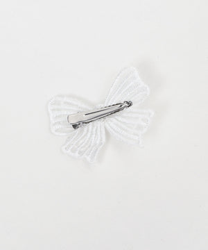 レースリボンヘアクリップ10P