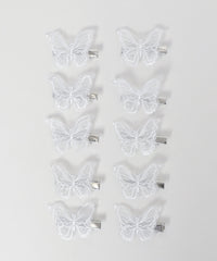 バタフライモチーフヘアクリップ10P