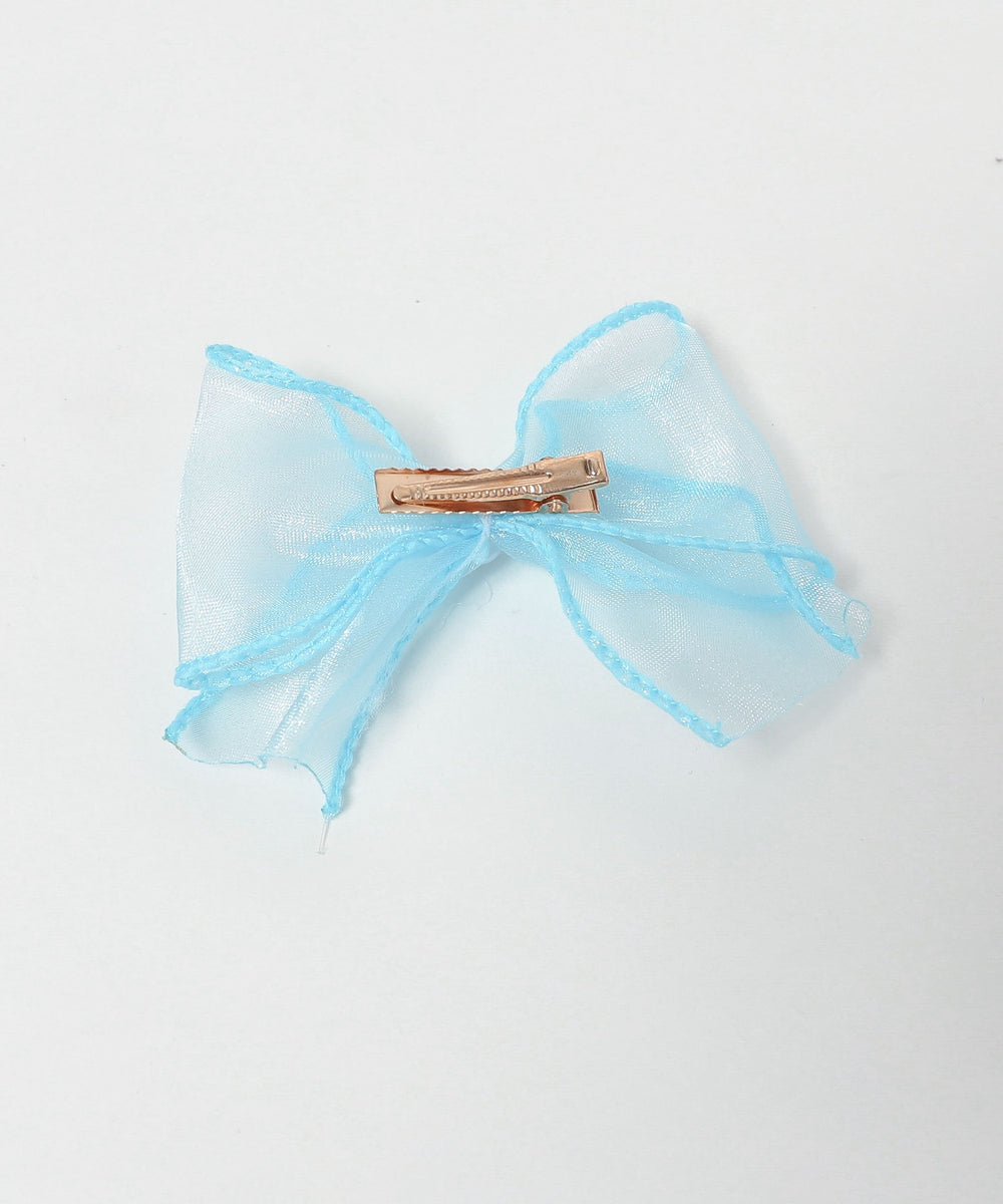 オーガンジーリボンヘアクリップ6P