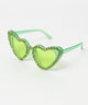 ボールドビジューカラーサングラス/グリーン