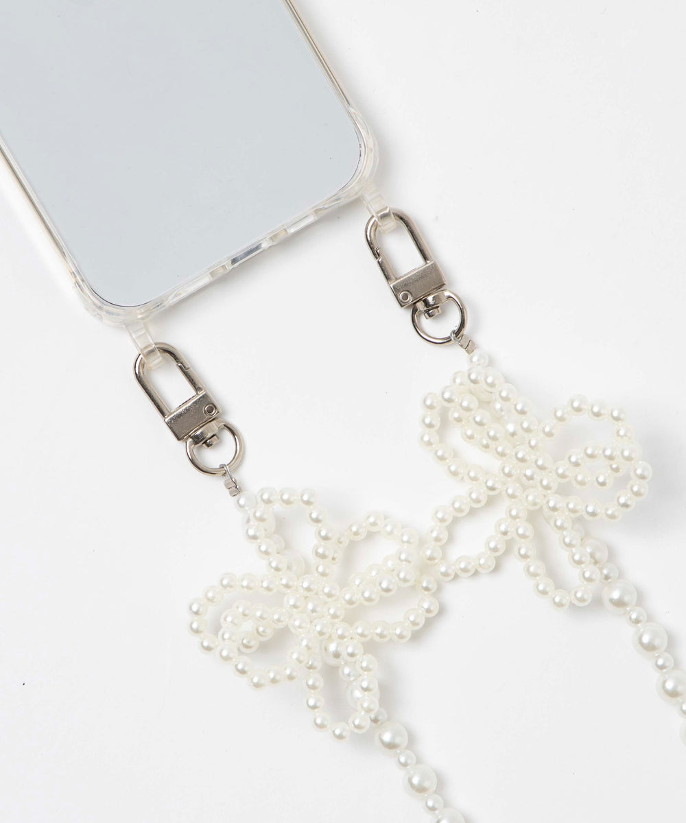 フラワーモチーフビーズストラップ