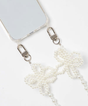 フラワーモチーフビーズストラップ