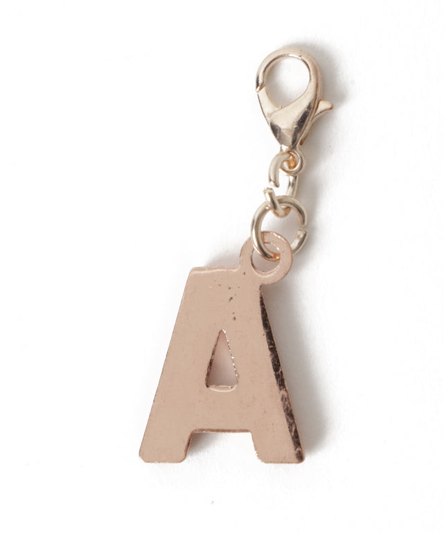 ゴールドビジューアルファベットDIYチャーム21ｍｍ