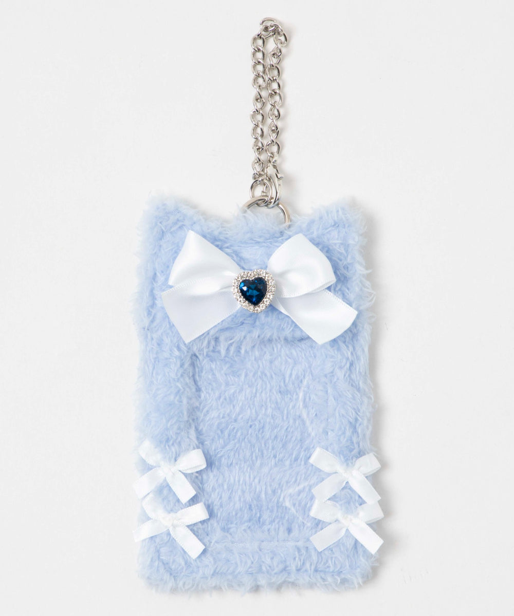 柄5：ネコ（サックス×ホワイト）