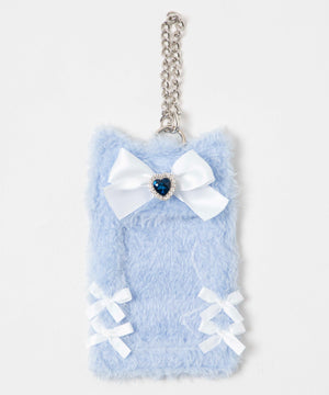 柄5：ネコ（サックス×ホワイト）