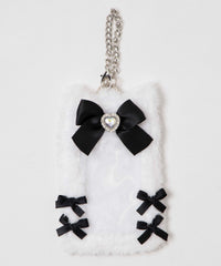 【柄7】ネコ（ホワイト×ブラック） / F