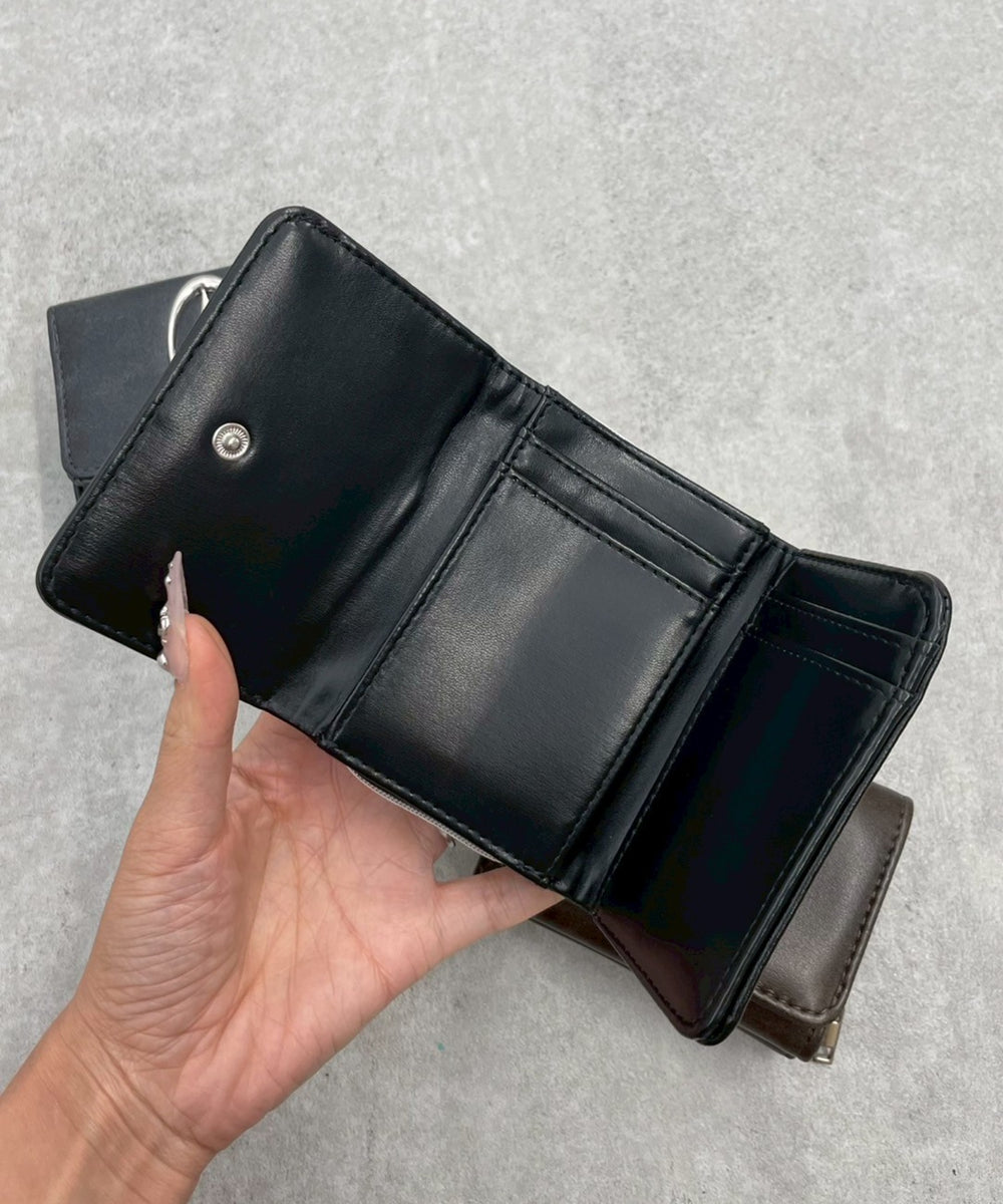 BIGメタルパーツフラップウォレット