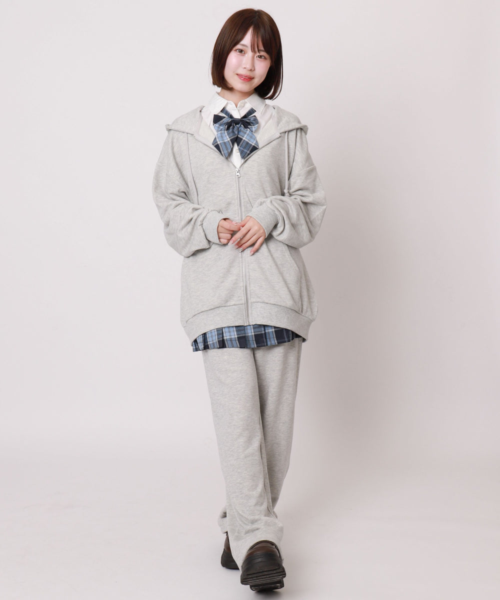 【スクール】イージーストレートスウェットパンツ