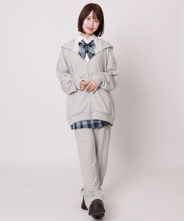 【スクール】イージーストレートスウェットパンツ