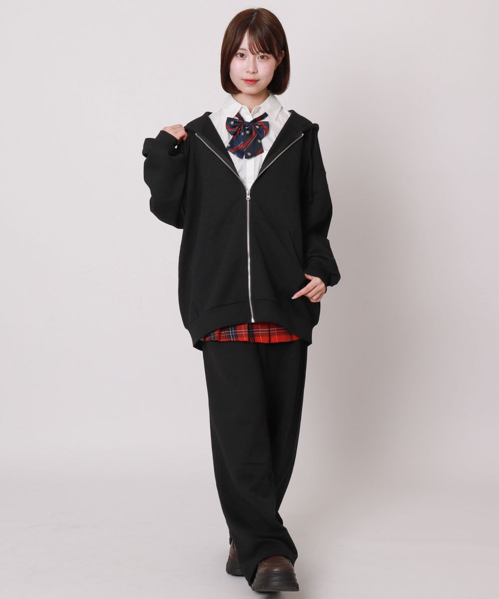 【スクール】イージーストレートスウェットパンツ