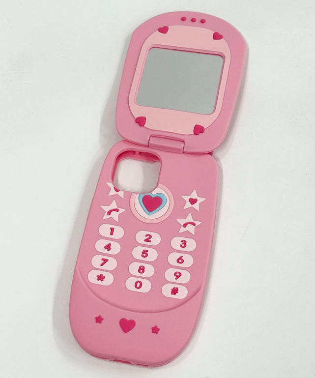 リボンミラーガラケーiphoneケース