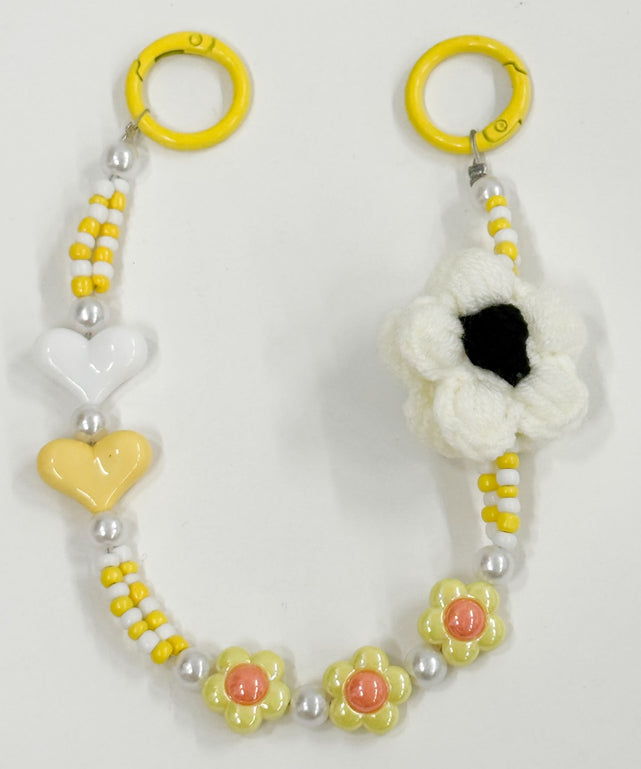 BIGフラワーハンドストラップ/イエロー