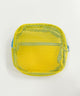 メッシュ配色スクエアポーチ/イエロー