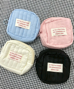 キルティングスクエアポーチ