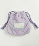 キルティング巾着ポーチ/パープル
