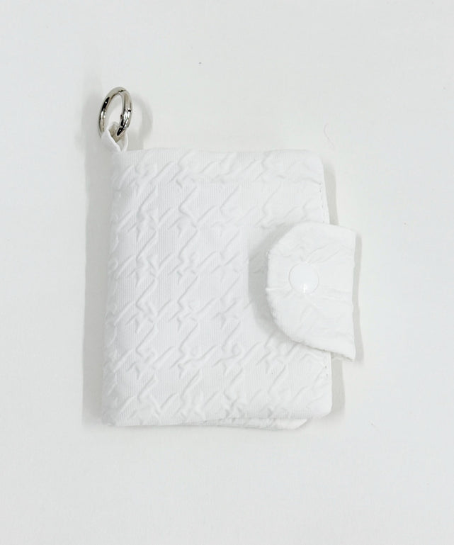 総柄エンボスミニポーチ/ホワイト