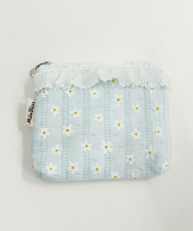 パステルフラワーポーチ/サックス