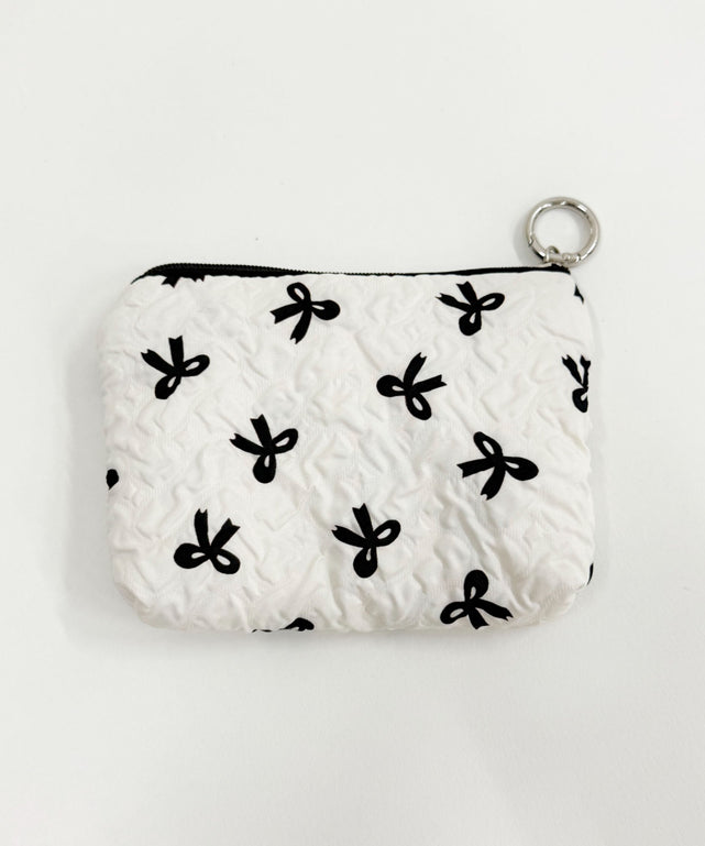 クッションリボンポーチ/ホワイト