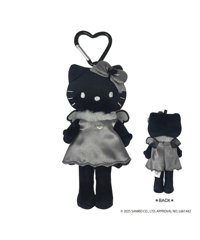 ハローキティスタイルアップマスコットキーホルダー/柄1:エンジェル(ブラック)